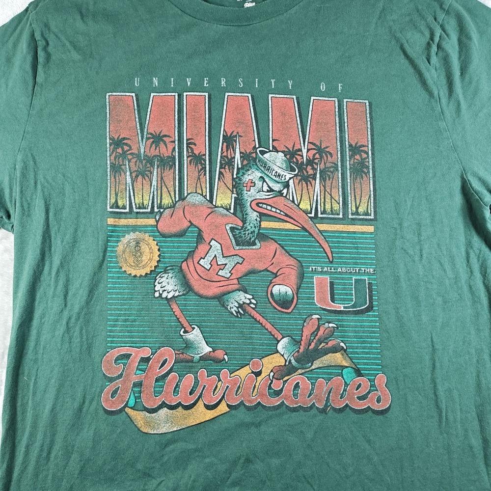 Miami Hurricanes Shirt Mens XL Hollister Football University Sebastian The Ibis - Picture 3 of 8